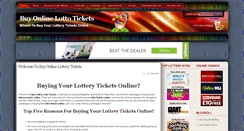 Desktop Screenshot of buyonlinelottotickets.com