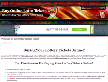 Tablet Screenshot of buyonlinelottotickets.com